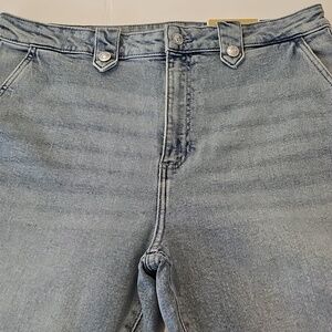 NWT Size 16 Michael Kors Selma Crop Flare Leg Cropped Length Light Blue